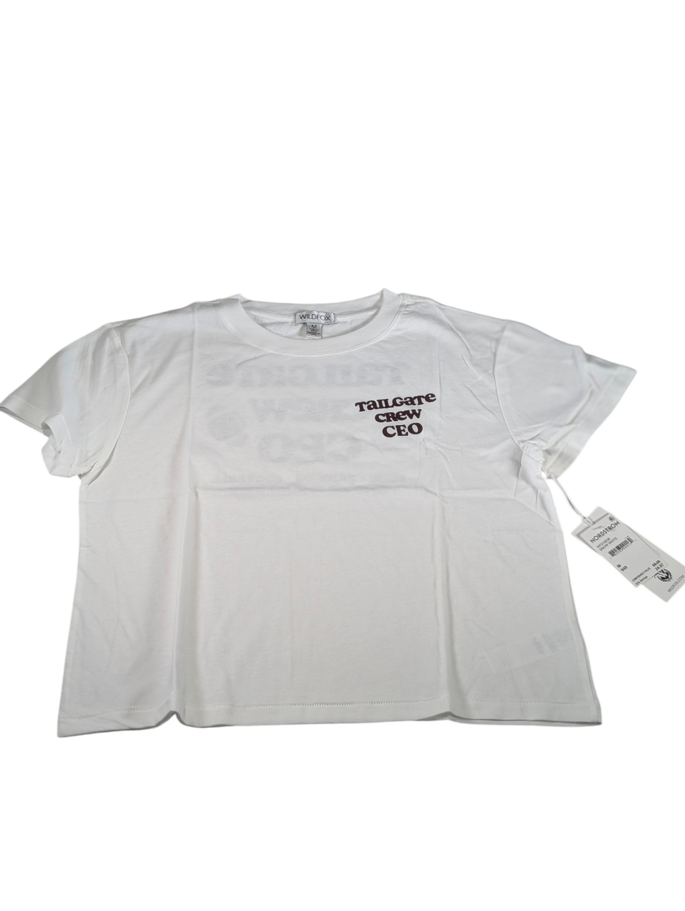 Wildfox Jamie T-Shirt Front/Back Graphic Tailgate Football Size M